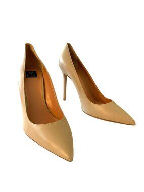 New Lita by Ciara $348 Beige Pointed Toe Heel Pump Shoes Size 41 10.5